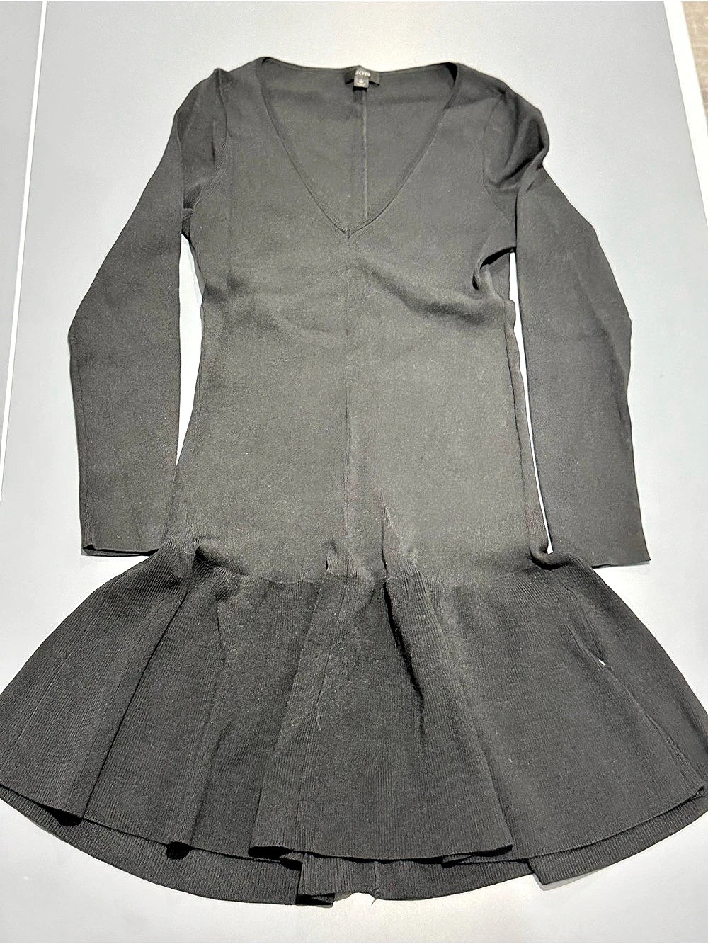 Jcrew Long Sleeve Mini Dress in Gray Size Medium Like New